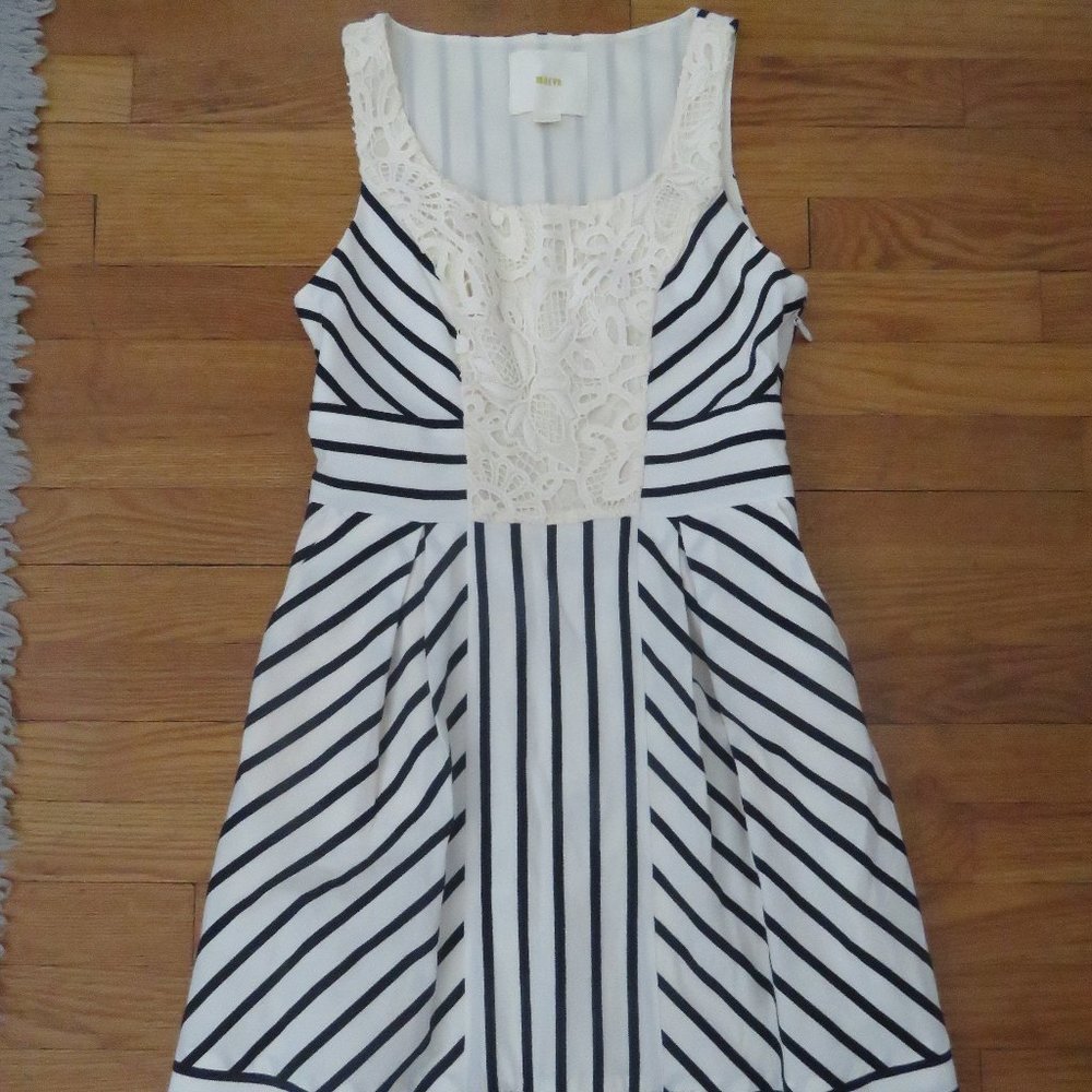 Anthropologie Maeve Chessia Dress - Size 4 - VGUC - Nautical - Navy